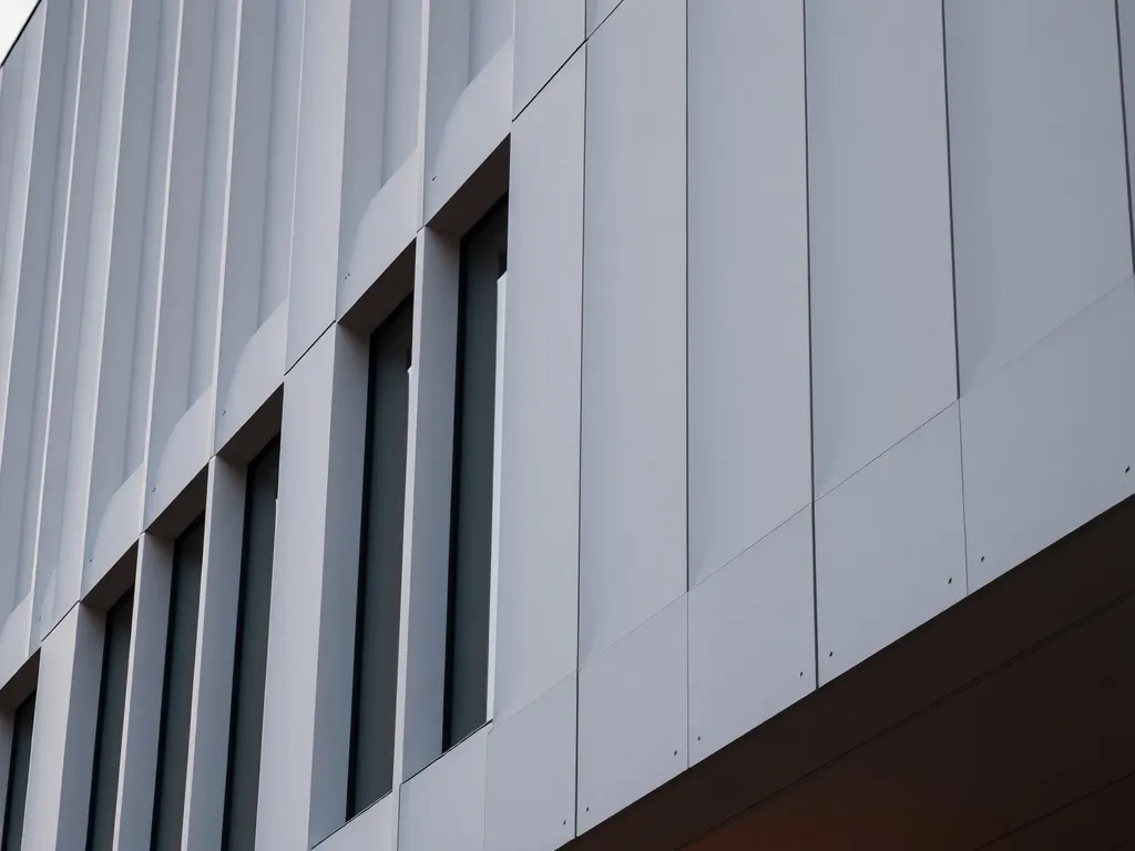 A high-end architectural detail of a modern building facade