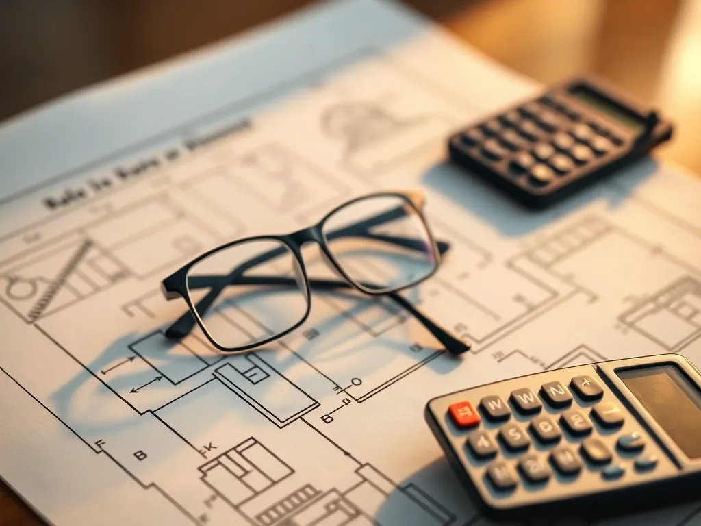 A detailed architectural blueprint of a house with a pair of